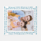 Beste MOM ooit Persoonlijke Moderne Foto Fleece Deken (Voorkant (Horizontaal))
