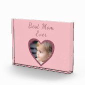 Beste Mom Pink Hearts Custom Kinder Foto (Rechts)