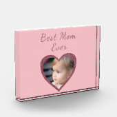 Beste Mom Pink Hearts Custom Kinder Foto (Links)