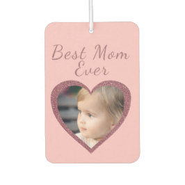 Beste Mom Pink Hearts Custom Kinder Foto Luchtverfrisser