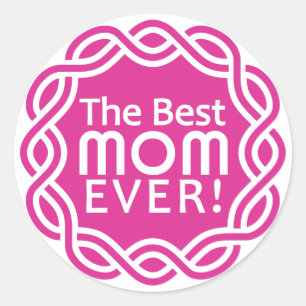 BESTE MOM-stickers Ronde Sticker