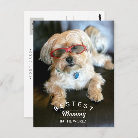 Beste Mommy Custom Doggie Moederdag Briefkaart (Voorkant / Achterkant)