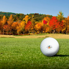 Beste monogram initiaal gekleurde geometrische let golfballen