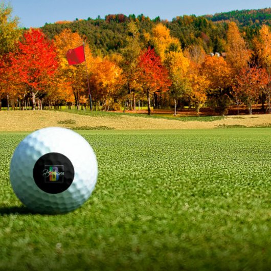 Beste monogram initiaal gekleurde letter B zwart Golfballen