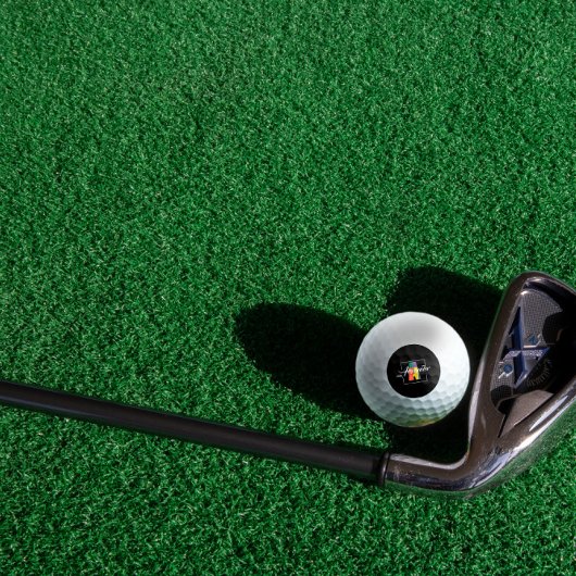 Beste monogram initiaal gekleurde letter zwart golfballen