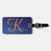 Beste Monogram Sapphire Blue Cool Bagagelabel (Voorkant horizontaal)