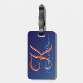 Beste Monogram Sapphire Blue Cool Bagagelabel (Achterkant verticaal)