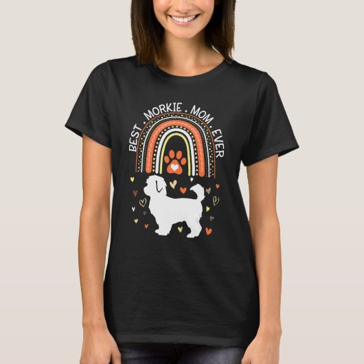 Beste Morkie Hond Moeder Ooit Gelukkige Moeder Dag T-shirt (Voorkant)