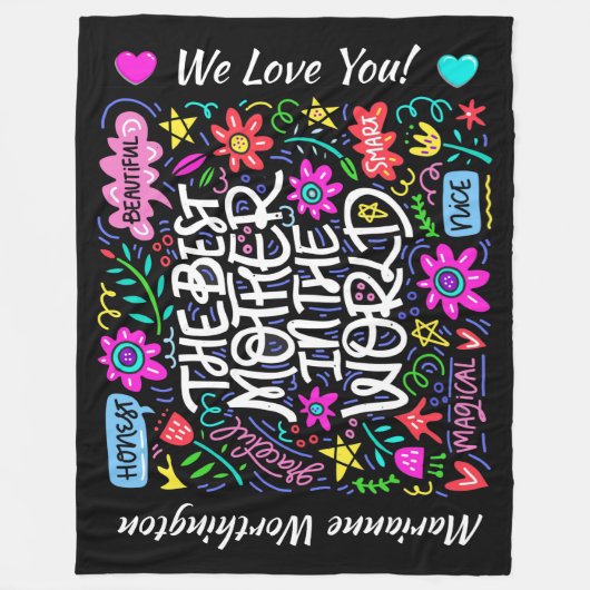 BESTE MOTHER Fleece Blanket (Voorkant)