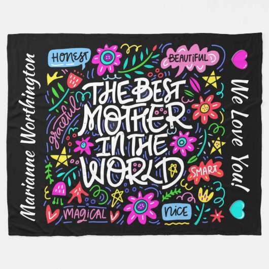 BESTE MOTHER Fleece Blanket (Voorkant (Horizontaal))