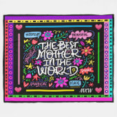BESTE MOTHER Fleece Blanket Deken (Voorkant (Horizontaal))