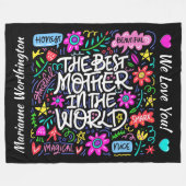 BESTE MOTHER Fleece Blanket Deken (Voorkant (Horizontaal))