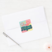 BESTE MOTIVATIE AFFIRMATIEQUOTES QUOTE-STICKER VIERKANTE STICKER (Envelop)