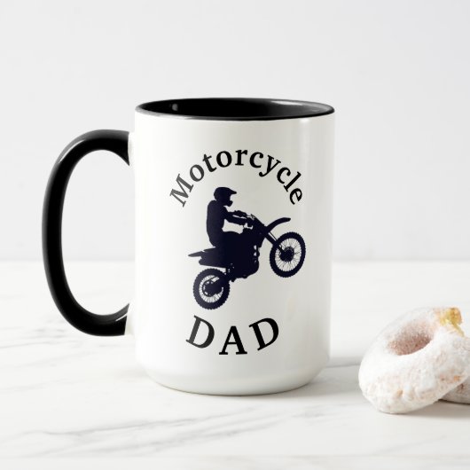 Beste "MOTORFIETS VADER" ooit! Vaderdag Mok (Met donut)