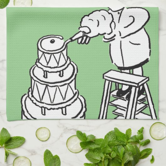 Beste Mum Cake Maker Cake Decoratie Theedoek (Gevouwen)