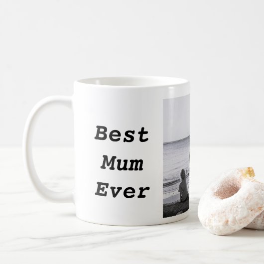Beste Mum Ever Aangepaste Foto Koffiemok (Met donut)