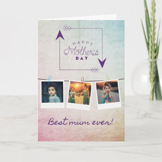 Beste Mum Ever Moederdag-fotokaart Bedankkaart (Voorkant)