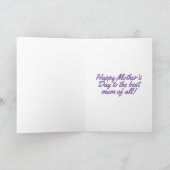 Beste Mum Ever Moederdag-fotokaart Bedankkaart (Binnen)