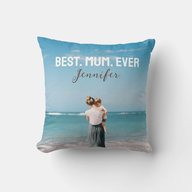 Beste MuM ooit foto Kussen (Voorkant)