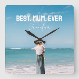 Beste MuM ooit foto Vierkante Klok