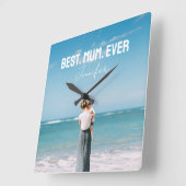 Beste MuM ooit foto Vierkante Klok (Hoek)