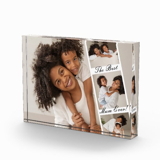 Beste Mum Ooit Fotospoel Collage Gepersonaliseerd Fotoblokken (Rechts)