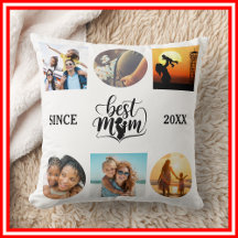 Beste Mum Photo Collage Elegant Script Hart