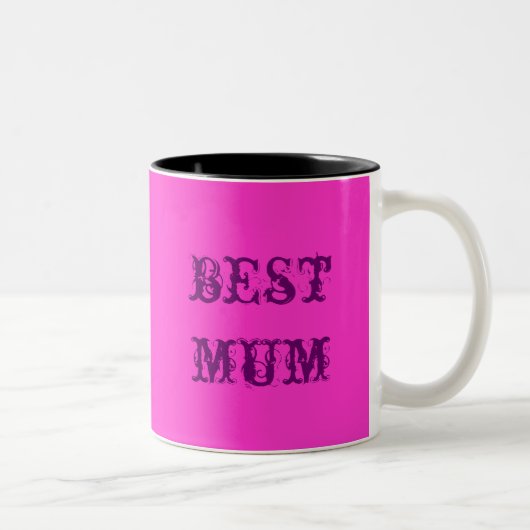 beste mum tweekleurige koffiemok (Rechts)
