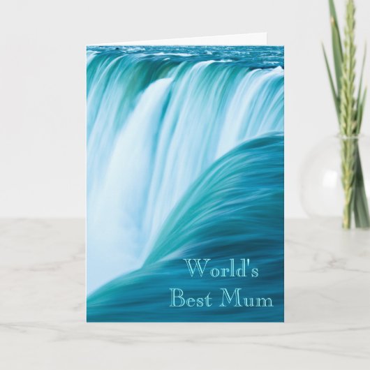 Beste Mum van de Wereld van de waterval Kaart (Voorkant)