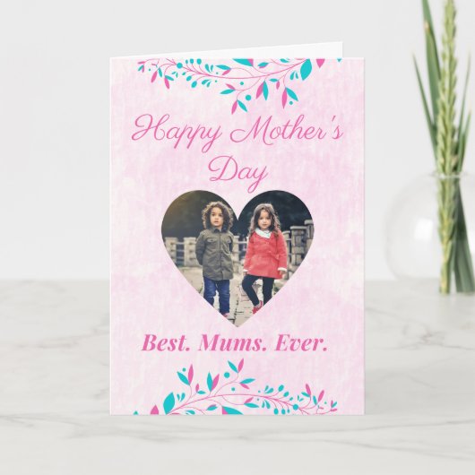 Beste Mums ooit Moederdag-fotokaart Bedankkaart (Voorkant)