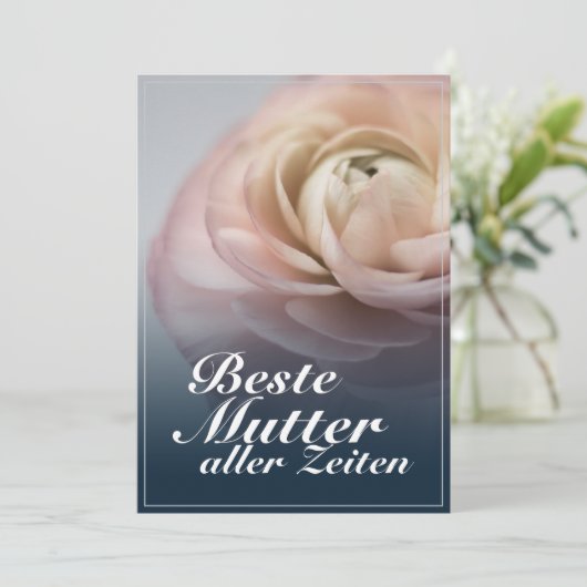 Beste Mutter aller Zeiten mit großer rosa Roos (Staand voorkant)