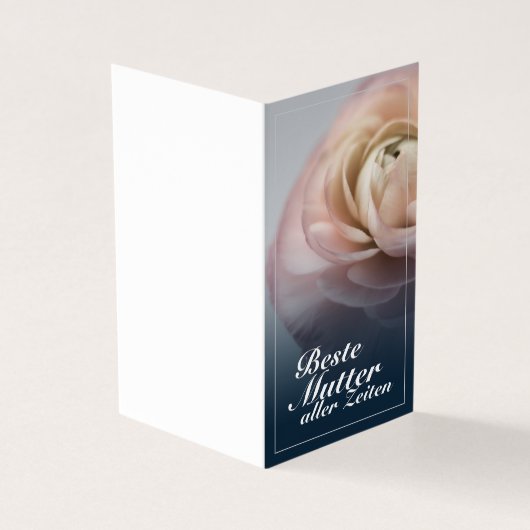 Beste Mutter aller Zeiten mit großer rosa Roos Kaart (Buitenkant)