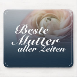 Beste Mutter aller Zeiten mit großer rosa Roos Muismat