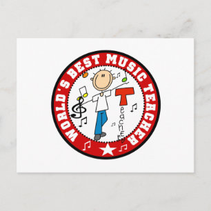 Beste muziekleraar ter wereld briefkaart