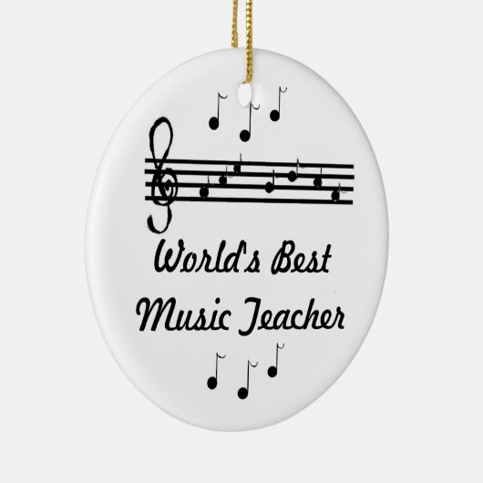 Beste muziekleraar ter wereld keramisch ornament (Rechts)