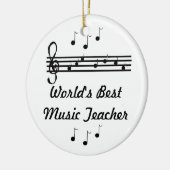 Beste muziekleraar ter wereld keramisch ornament (Links)