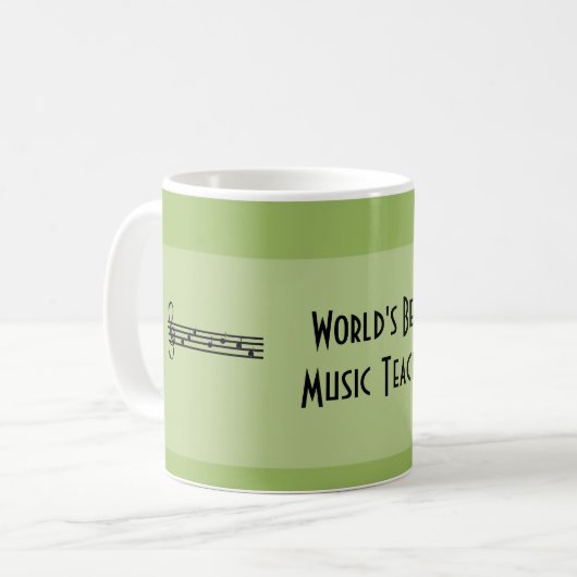 Beste muziekleraar ter wereld koffiemok (Voorkant links)