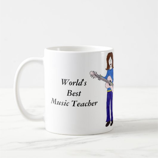 Beste muziekleraar ter wereld koffiemok (Links)