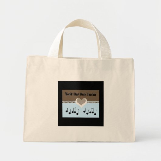 Beste muziekleraar ter wereld mini tote bag (Voorkant)