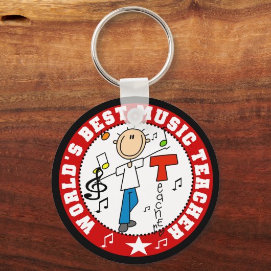 Beste muziekleraar ter wereld sleutelhanger (Voorkant)