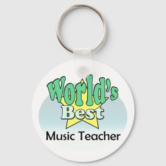 Beste muziekleraar ter wereld sleutelhanger (Voorkant)