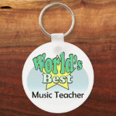 Beste muziekleraar ter wereld sleutelhanger (Voorkant)