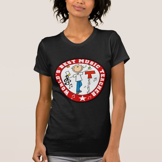 Beste muziekleraar ter wereld t-shirt (Voorkant)