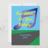 Beste muziekleraar, vlakke kaart (Achterkant)