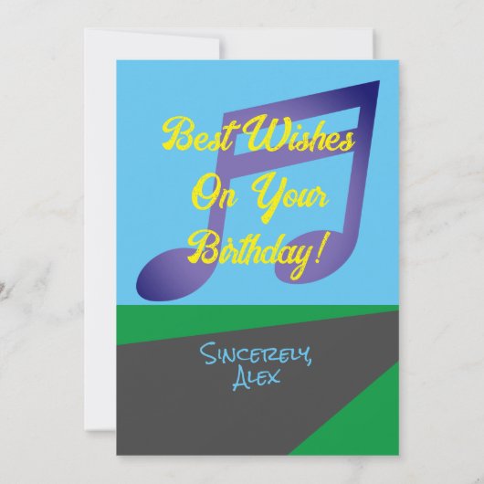 Beste muziekleraar, vlakker kaart (Achterkant)