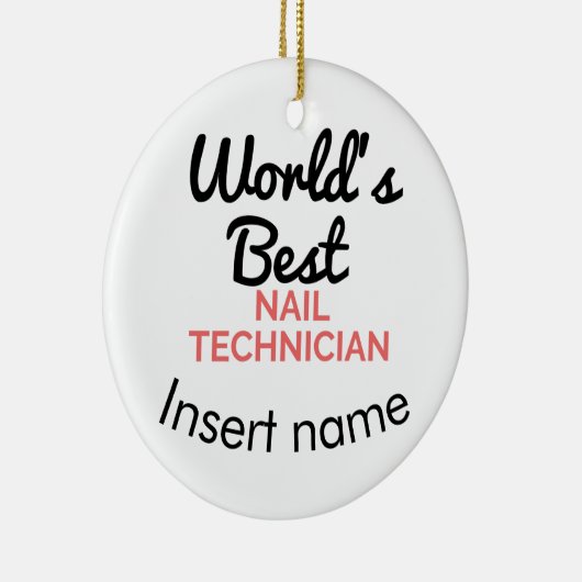 Beste Nail-technicus ter wereld Keramisch Ornament (Rechts)
