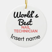 Beste Nail-technicus ter wereld Keramisch Ornament (Voorkant)