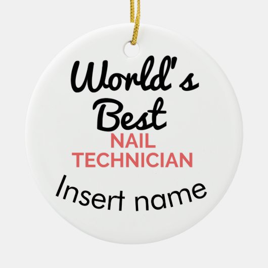 Beste Nail-technicus ter wereld Keramisch Ornament (Voorkant)