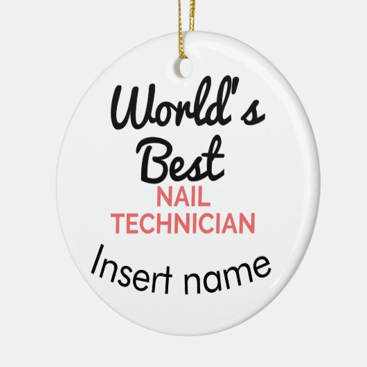 Beste Nail-technicus ter wereld Keramisch Ornament (Links)