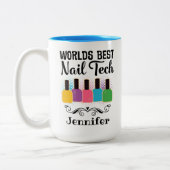 Beste Nail-technicus ter wereld Tweekleurige Koffiemok (Links)